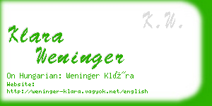 klara weninger business card